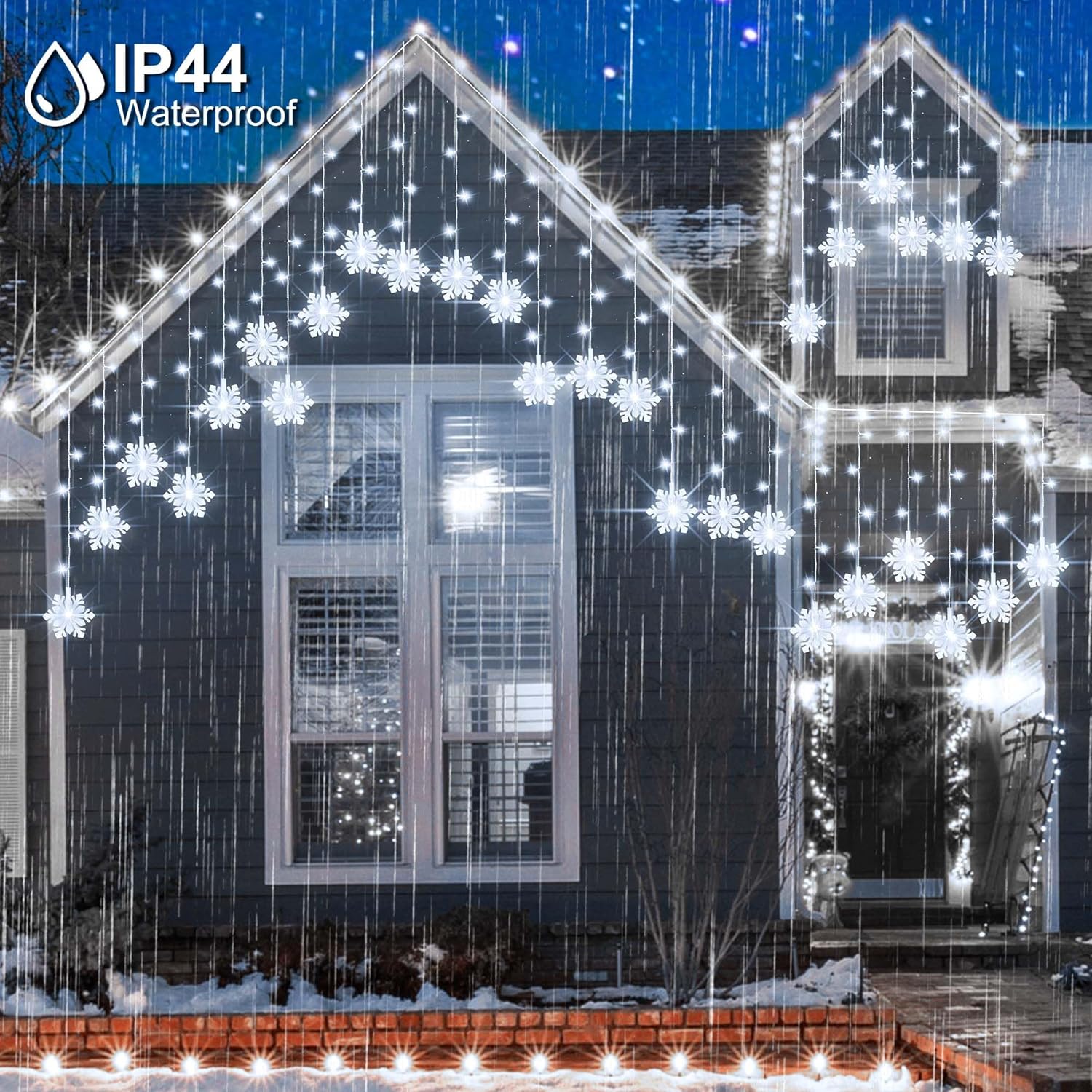 ip44-rated weatherproof housing for indoor/outdoor use