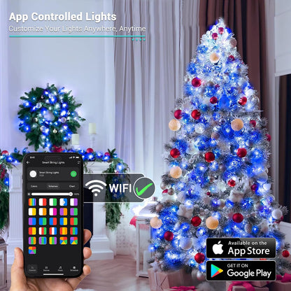 ip44 water-resistant construction for indoor and outdoor decorating, with green or clear wire and corded electric, usb, or usb-c configurations