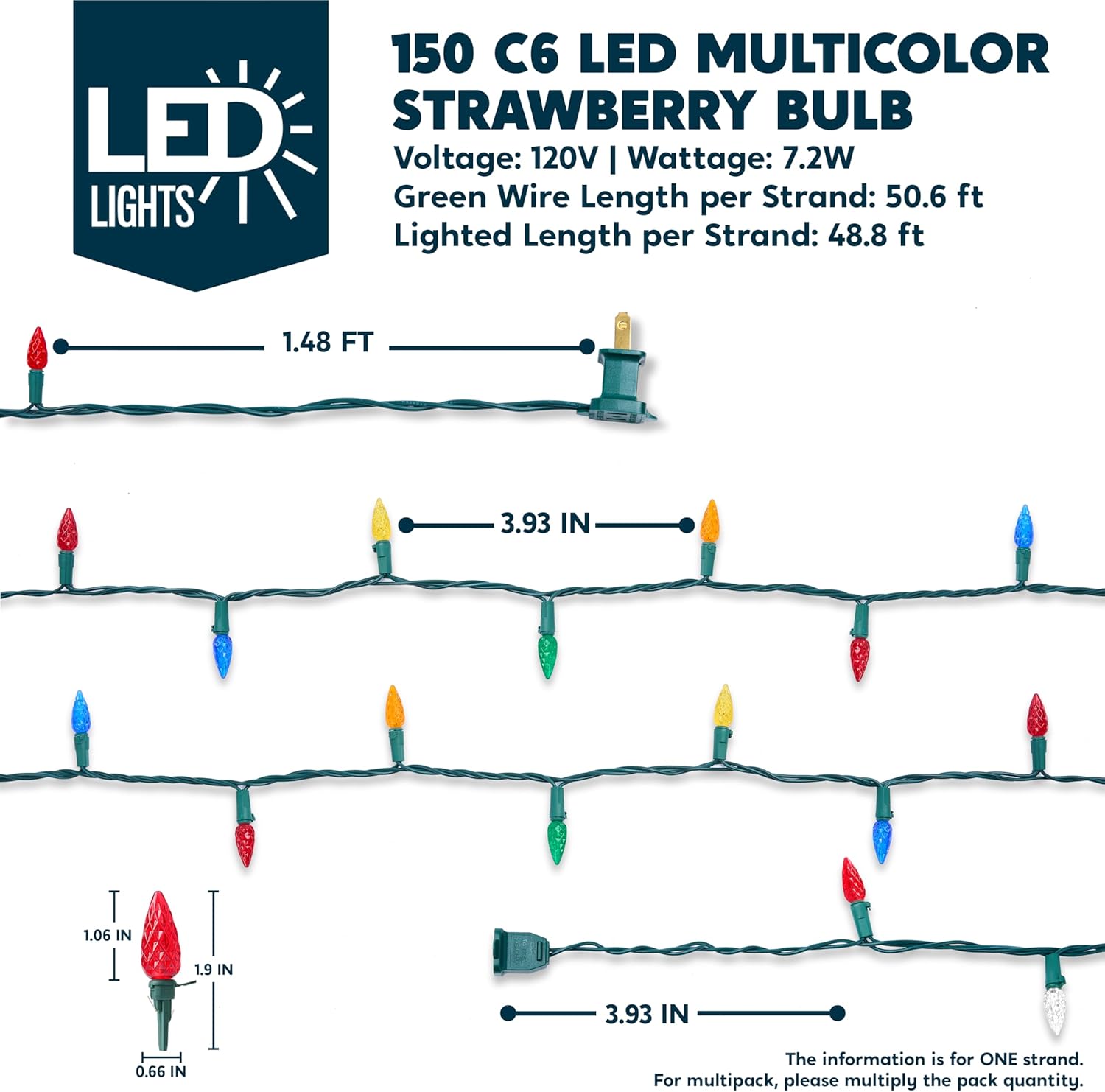 ip44 weatherproof rating on lights and wire (adapter must be kept dry) for outdoor seasonal exposure