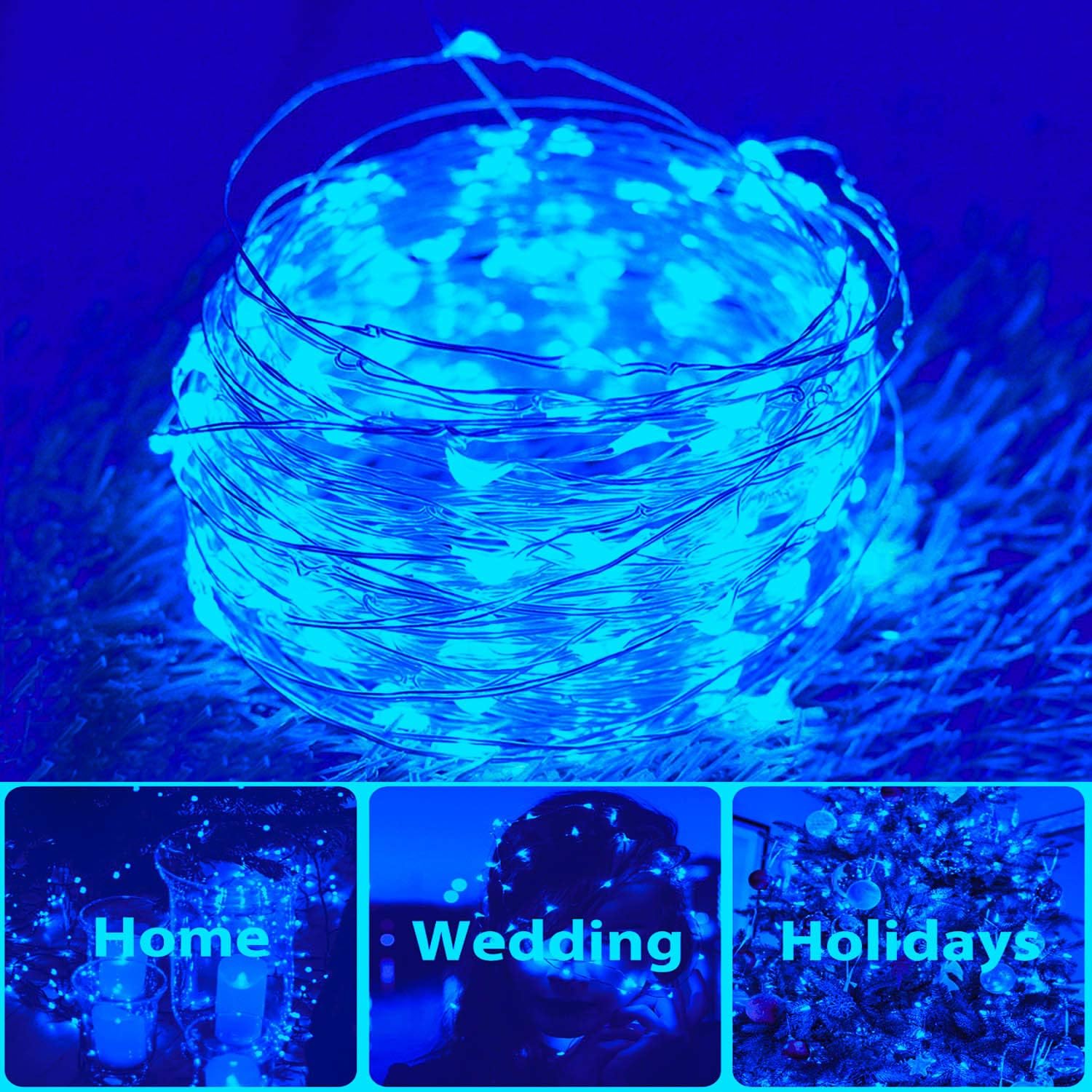 ip65 waterproof rating on both string lights and solar panel for year-round outdoor use