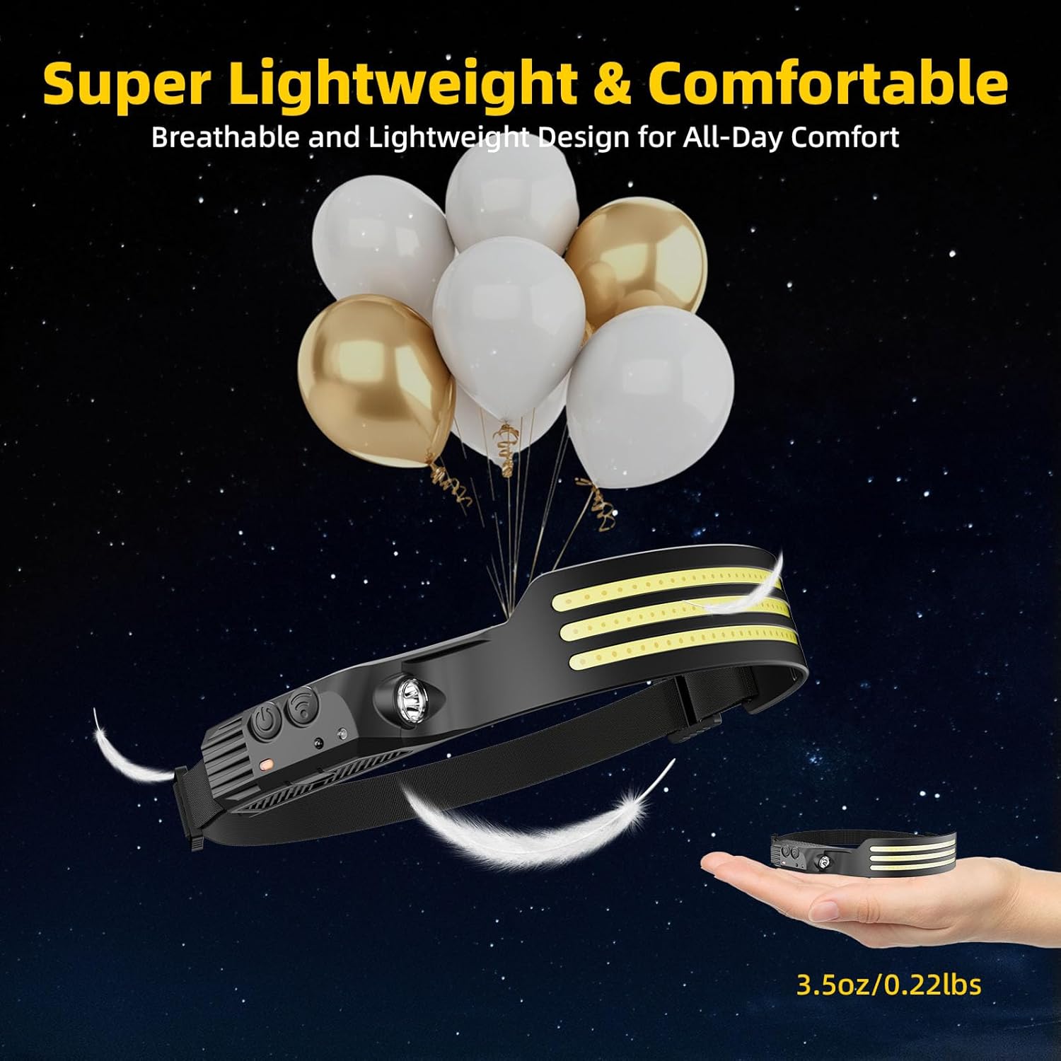 ipx4 waterproof rating and lightweight 8.1 oz silicone construction with adjustable elastic headband