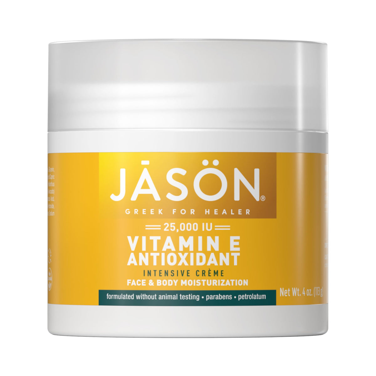 JASON Vitamin E Antioxidant Intensive Crème Face &amp;amp; Body Moisturization, 25,000 IU Body Cream Moisturizer, 4 Fluid Ounces