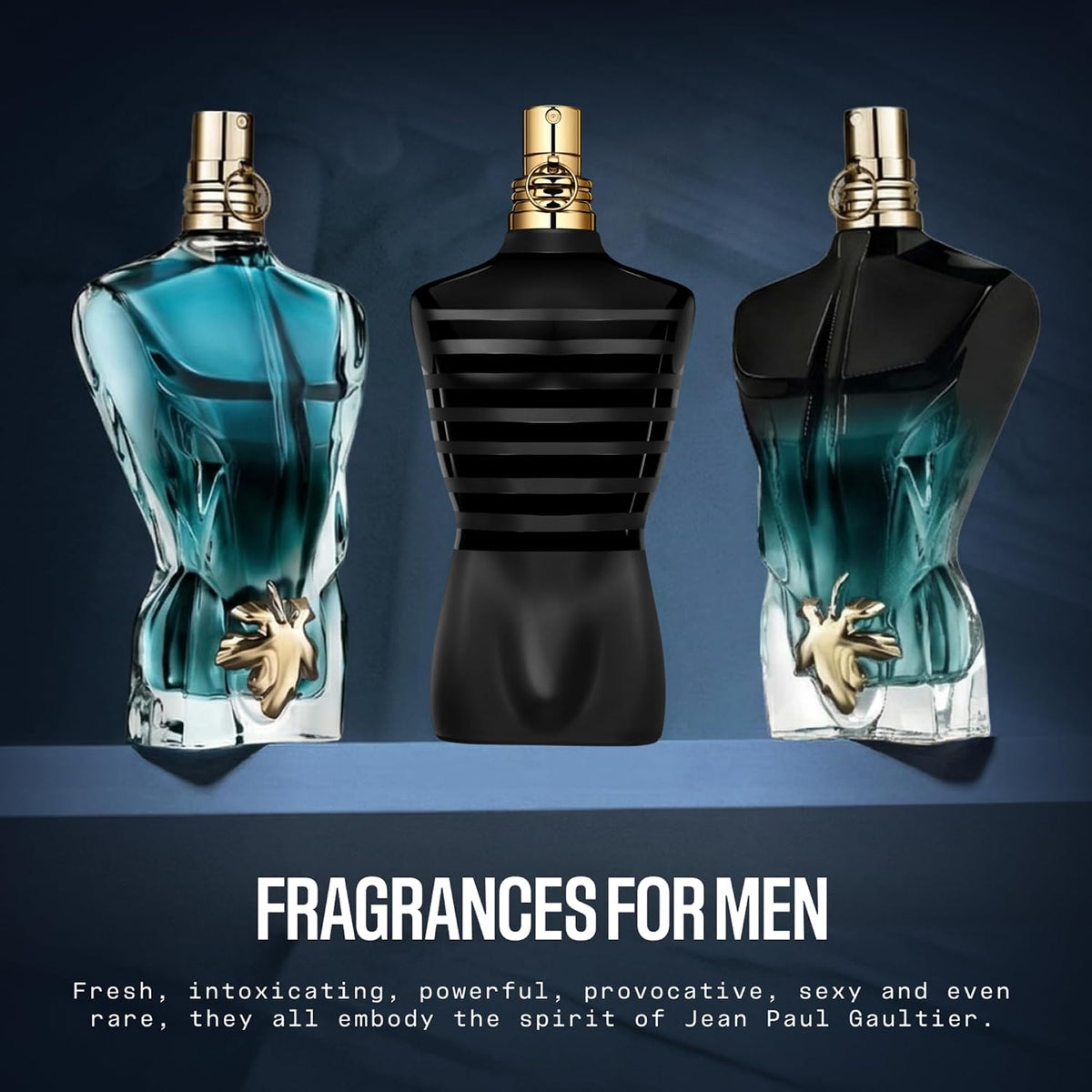 Jean Paul Gaultier Le Male Le Parfum for Men – High-End Woody Amber Fragrance for Formal Events and Galas