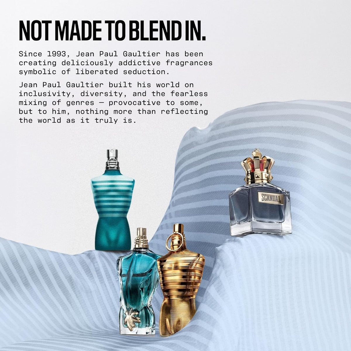 Jean Paul Gaultier Le Male Le Parfum for Men – High-End Woody Amber Fragrance for Formal Events and Galas