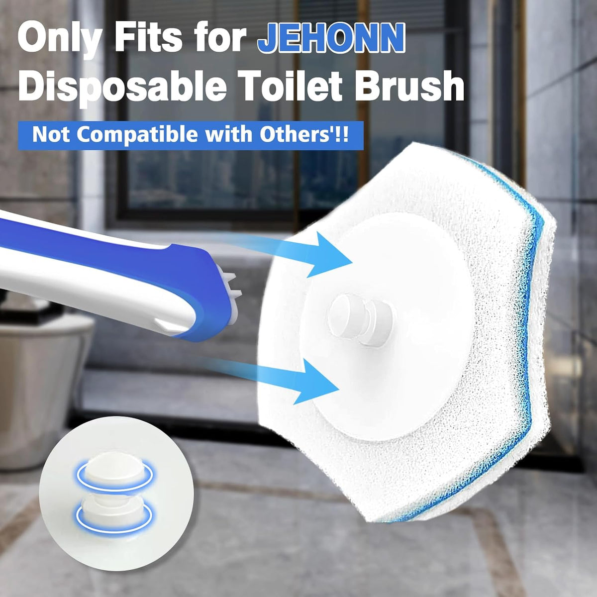 JEHONN Wall-Mounted Brush Holder – Decor-Friendly Upgrade for the Small Apartment Half-Bath Refresh