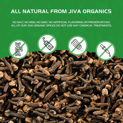 Jiva Organic Whole Cloves – Valentine's Day Gift for Tea Lovers, Aromatic Whole Buds, 3.5 oz