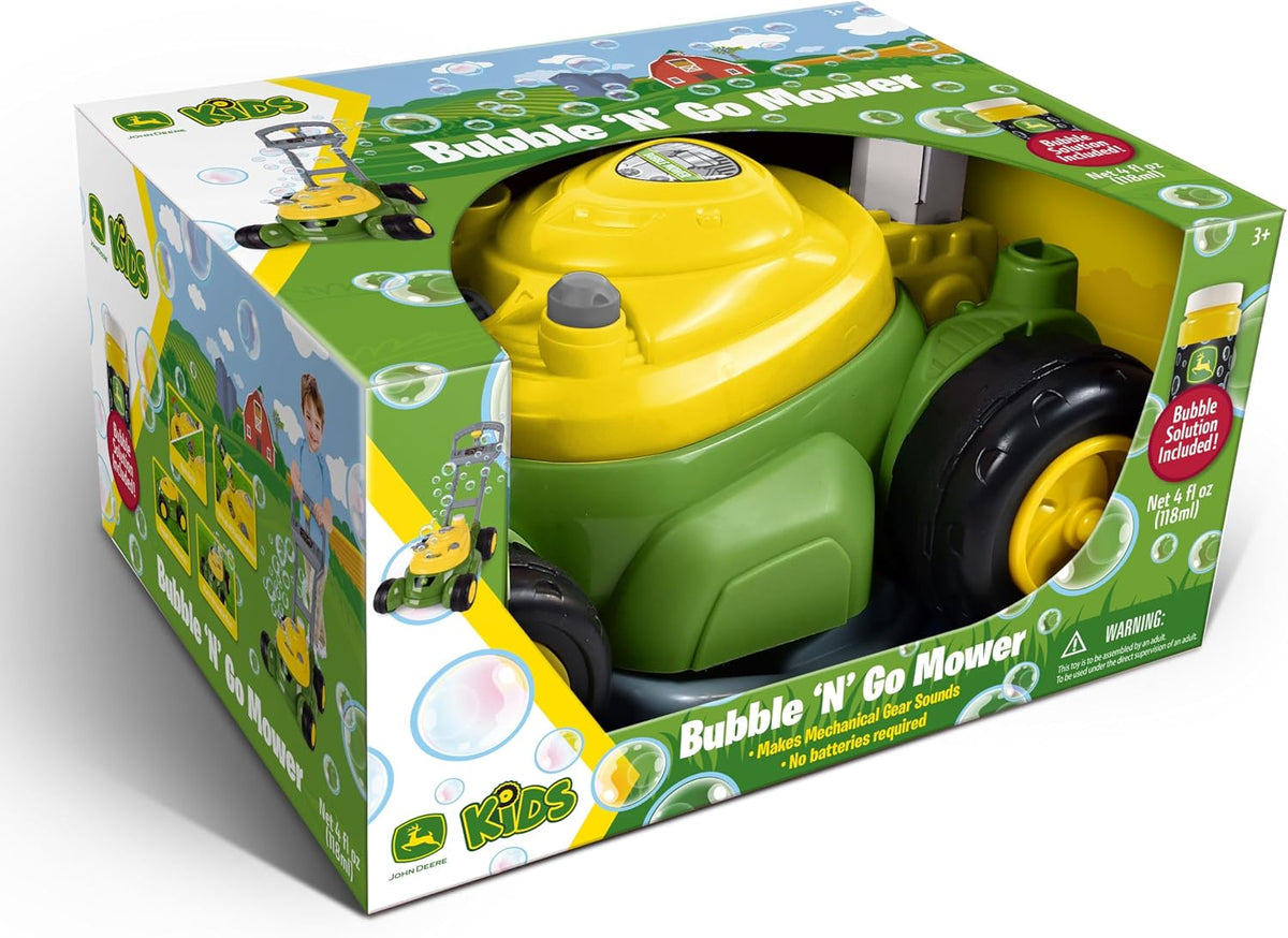John Deere Bubble Lawn Mower – Safe Indoor Outdoor Toy for Toddlers and Preschoolers Ages 2-5