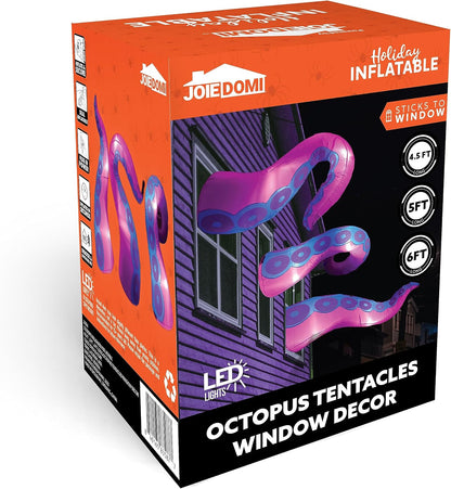 Joiedomi 3-Piece Octopus Tentacle Set – Statement Halloween Home Accent for Windows and Fireplace Mantel