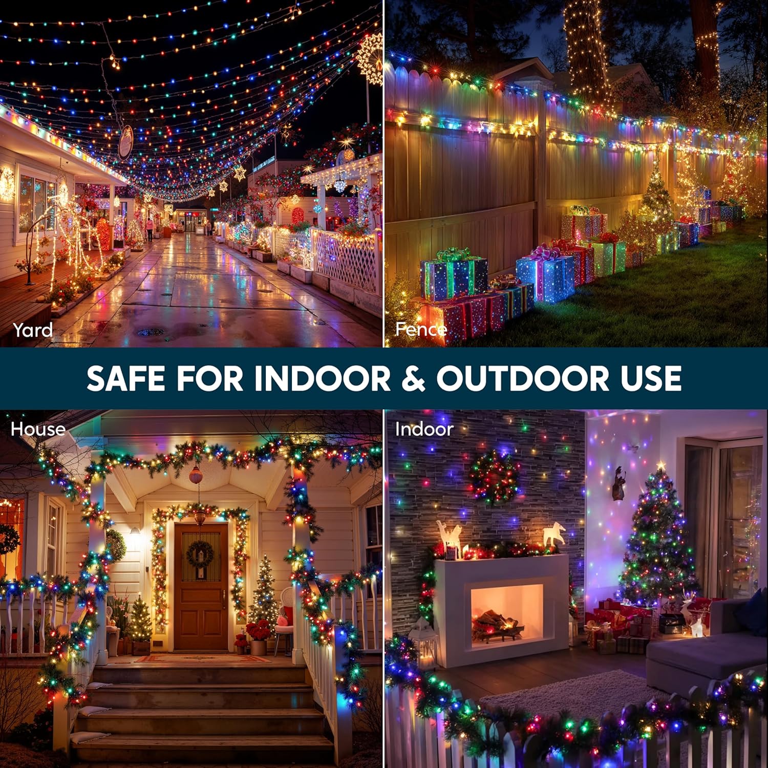 Joiedomi 600 LED Outdoor String Lights – IP44 Weatherproof 197 FT Roofline and Patio Lighting with 8 Modes and Timer