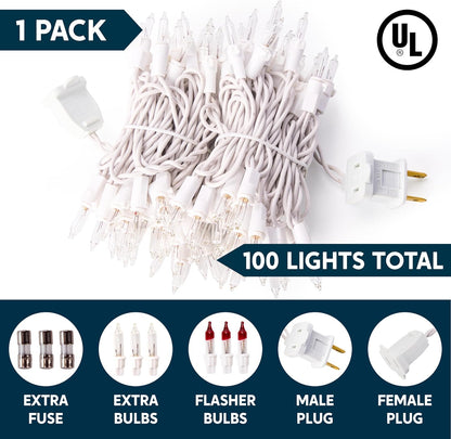 JOIEDOMI IP44 Waterproof Fairy Lights – 21.4FT Connectable Strands for Gazebo, Patio Cover, and Backyard Party Illumination