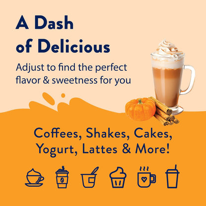 Jordan's Skinny Syrups Sugar Free Pumpkin Spice Syrup Thoughtful Birthday Gift for Her and Coffee Lovers