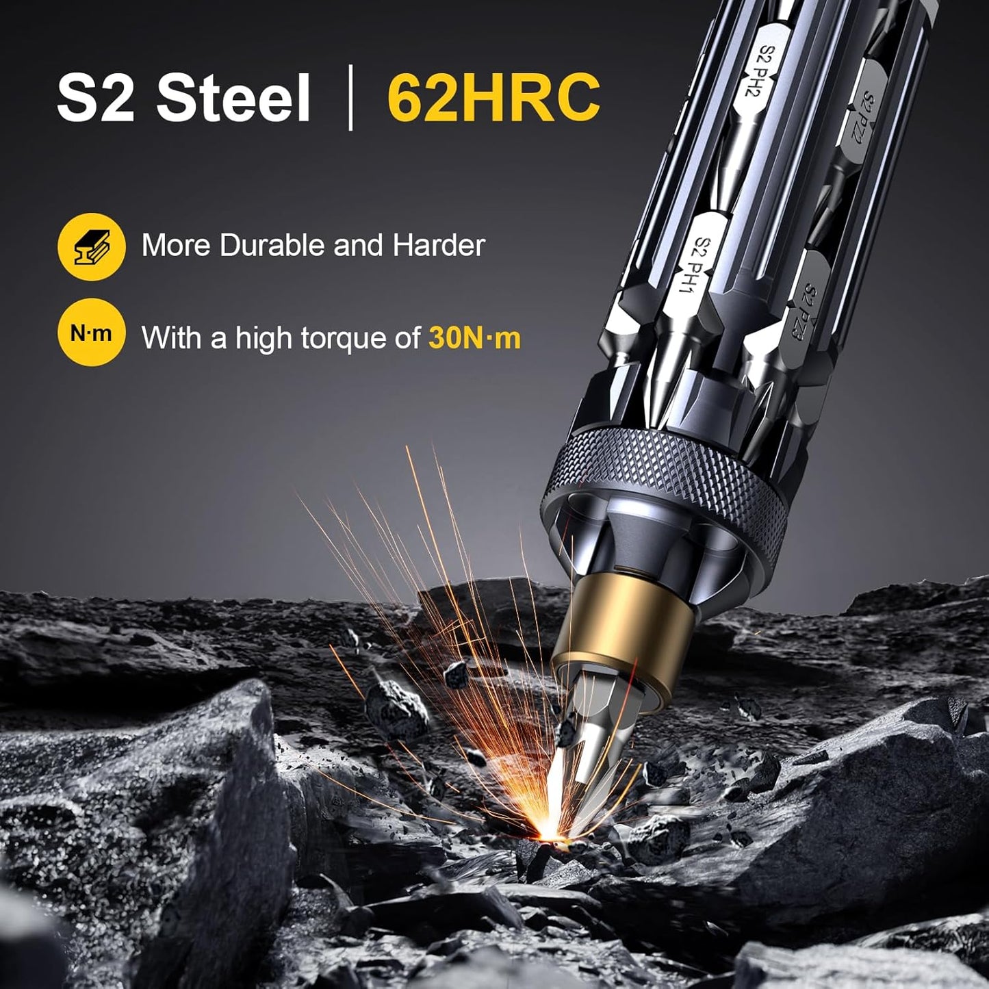 JOREST 19-in-1 Multi Bit Screwdriver Set – Home Office and Desk Drawer Essential for Quick Tech and Furniture Fixes