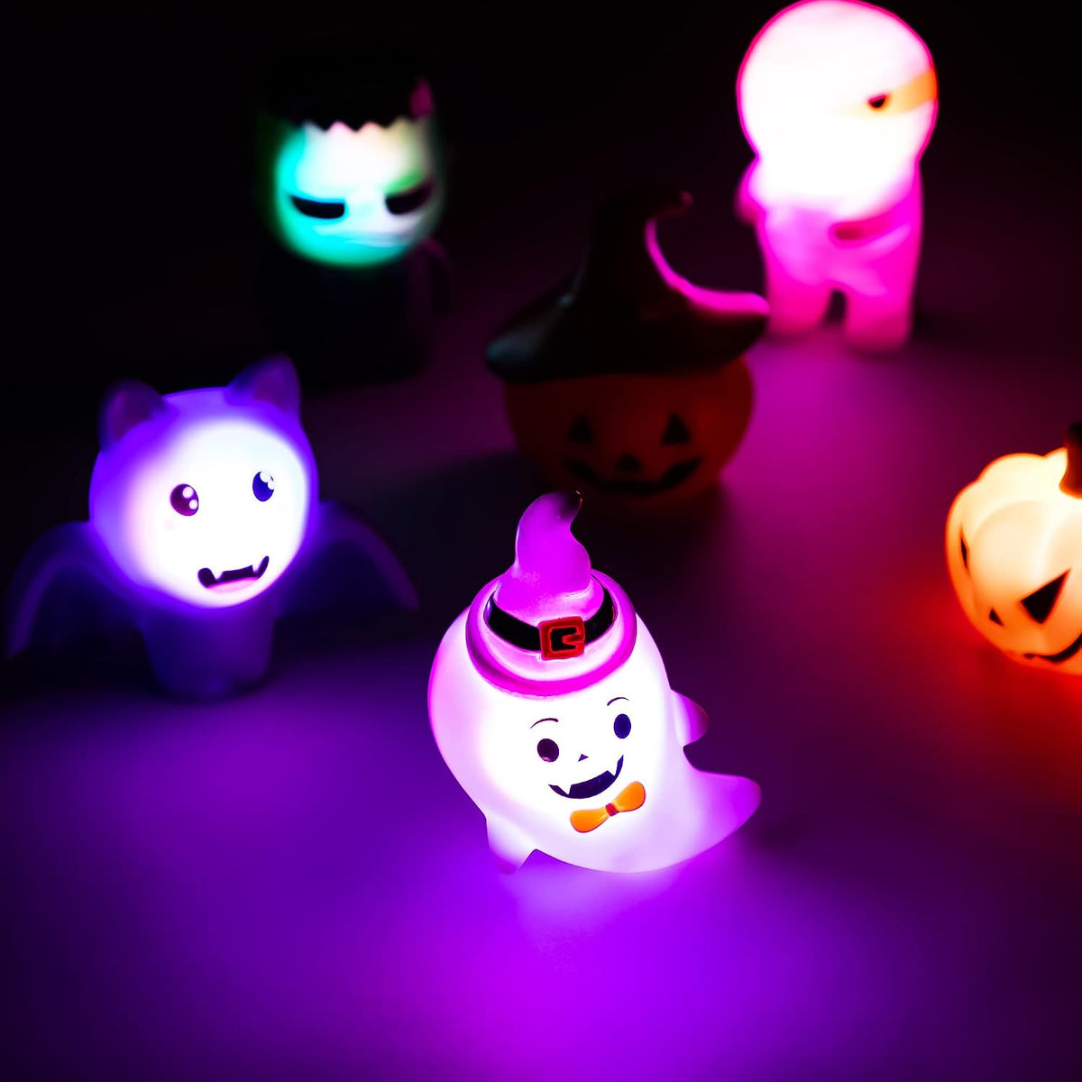 JOYIN Light-Up Halloween Bath Toys Set – Water-Activated LED Characters for Preschool Classroom and Home Playroom