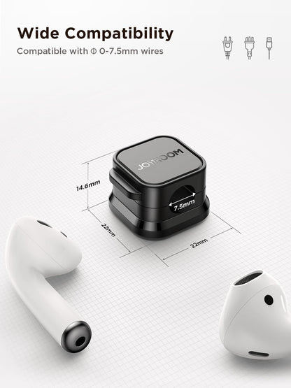 JOYROOM Desk Cable Organizer Clips for Remote Work, Pull Cord Through Without Opening the Holder for Quick Plug-In