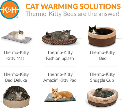 K&H Heated Cat Bed with Pet-Activated Smart Thermostat – Safe Warmth for Multi-Pet Households