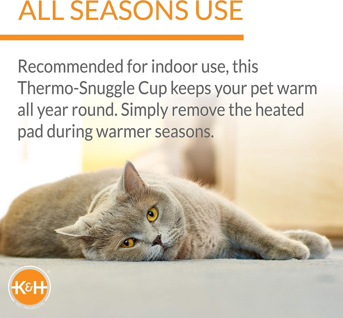 K&H Heated Cat Bed with Pet-Activated Smart Thermostat – Safe Warmth for Multi-Pet Households