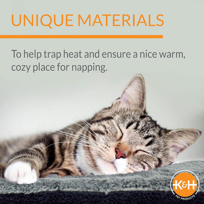 K&H Self-Heating Cat Mat – Flameless Small Dog Warming Pad for Cuddle-Curious Pets