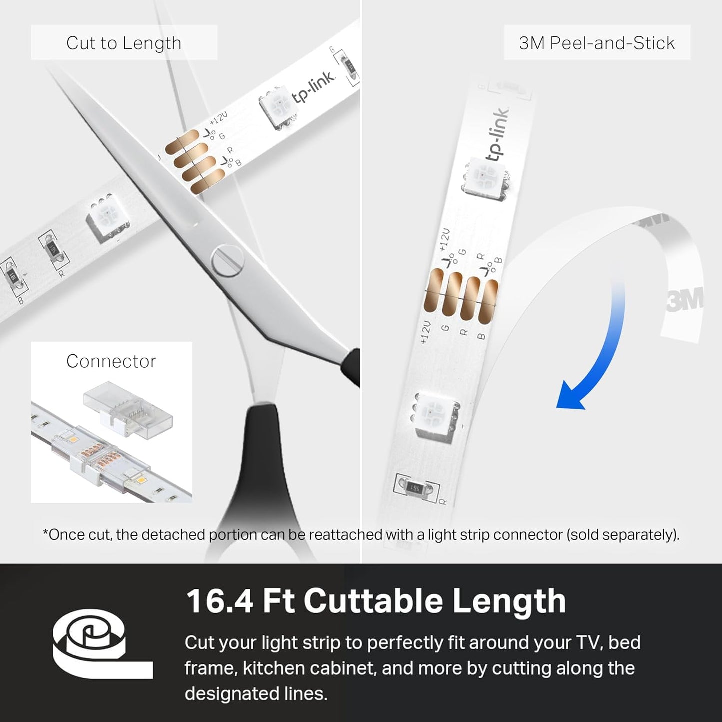 Kasa Smart LED Light Strip – Mother's Day Gift for Mom, Easy App-Controlled Accent Light for Any Room
