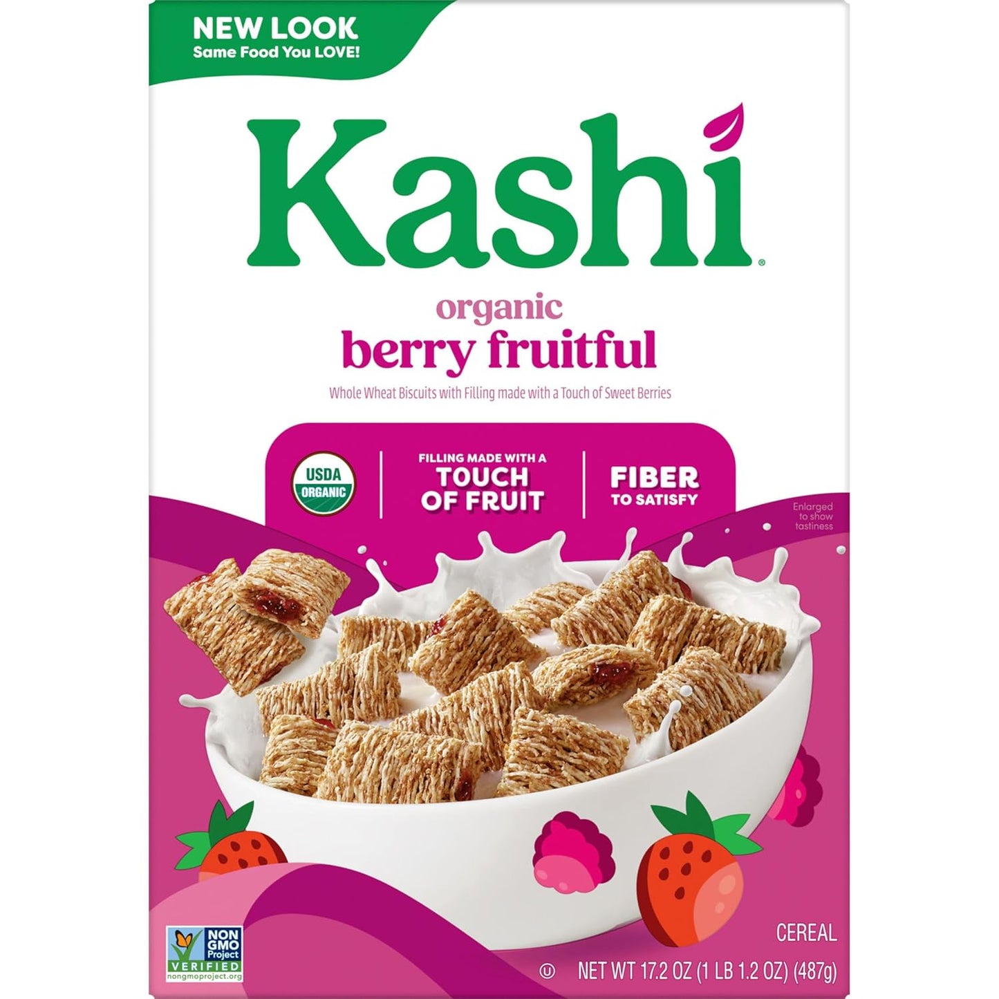 Kashi Berry Fruitful Cereal – Kid-Friendly Lunchbox Addition for Family Breakfasts, 17.2oz Box