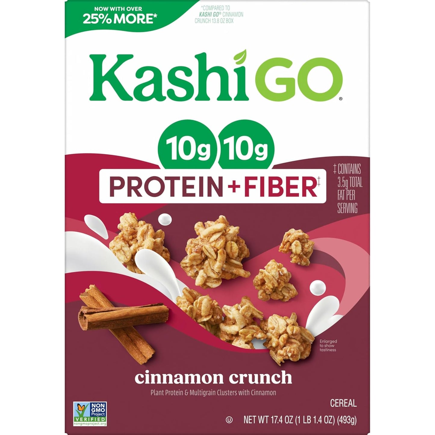Kashi GO Protein Cereal – Office Desk Snack for Busy Professionals, 10g Protein and 10g Fiber to Power Your Workday