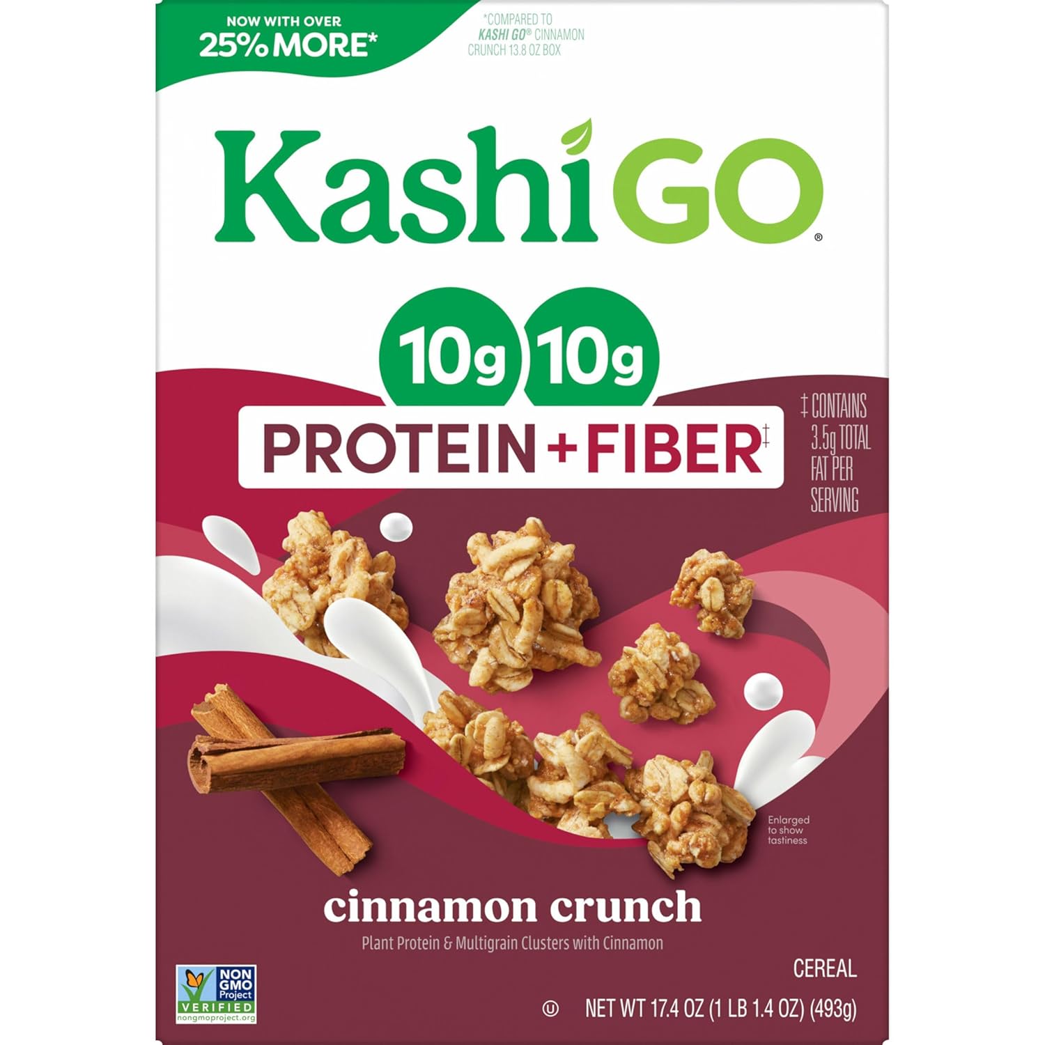 Kashi GO Protein Cereal – Office Desk Snack for Busy Professionals, 10g Protein and 10g Fiber to Power Your Workday