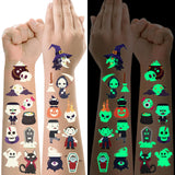 Glow-in-the-Dark Halloween Tattoos for Trick-or-Treat Night – Weather-Resistant Spooky Designs Visible in Any Neighborhood