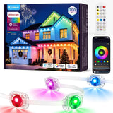 Lumaglow Child and Pet-Safe Outdoor House Lights 100ft, Cool-Running IP67 RGB LED Strip for Roofline and Yard