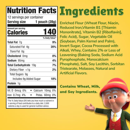 Keebler On-The-Go Fudge Stripes Cookies, Nostalgic Snack Care Package Gift for Coworkers and Friends, 12 Count