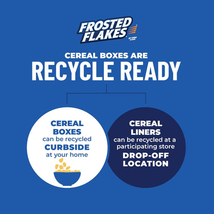Kellogg's Frosted Flakes Reduced Sugar Breakfast Cereal, Clean-Label Additive-Free Cereal for Families Avoiding Artificial Ingredients