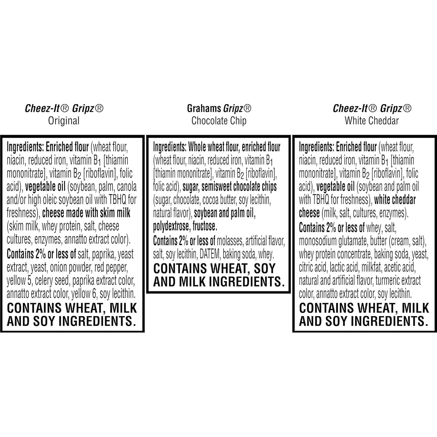Kellogg's Gripz Variety Pack Mini Baked Snacks – School Lunchbox Pouches for Kids' Lunches and After-School Snacking