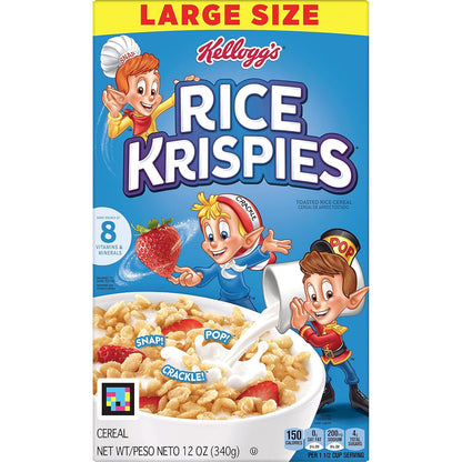 Kellogg's Rice Krispies Cereal – Nostalgic Care Package Treat for College Move-In Day, Big 24oz Box