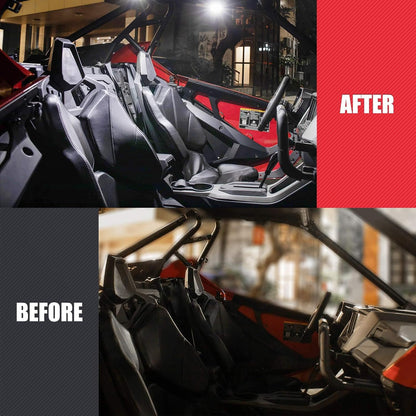 KEMIMOTO Roll Bar Dome Light Safer Hands Free Illumination for UTV ATV Night Riding and Mobility Scooter Visibility 1.5-2.0 in