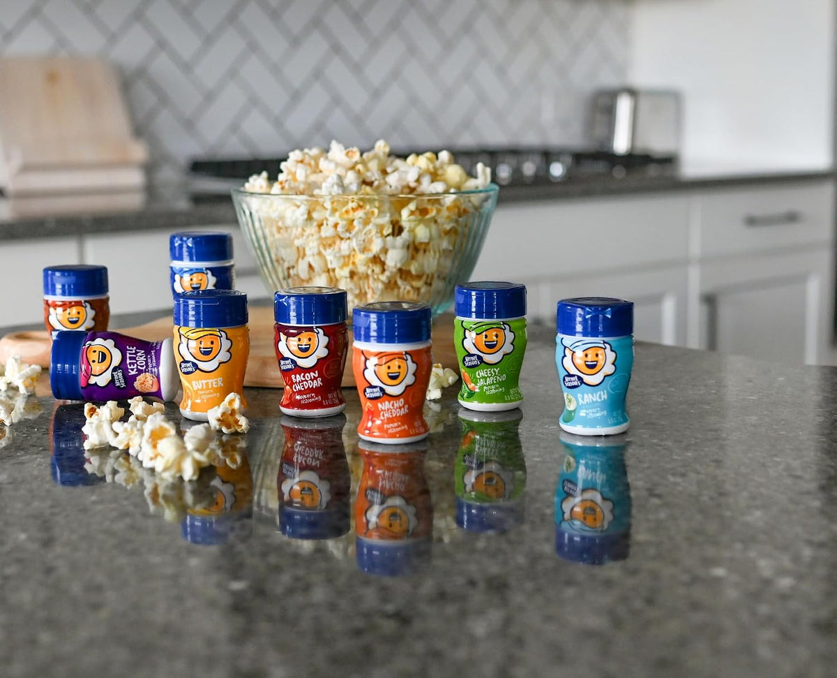 Kernel Season's Popcorn Seasoning Variety Pack Mini Jars – Fun Stocking Stuffer and White Elephant Gift for Adults