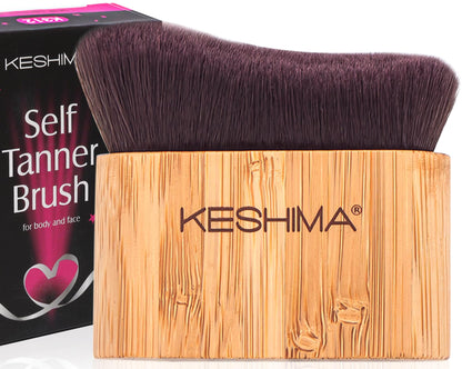 Keshima Self Tanner Brush, Large Tanning Brush for Face and Body, Kabuki Tan Applicator for Smooth and Even Coverage