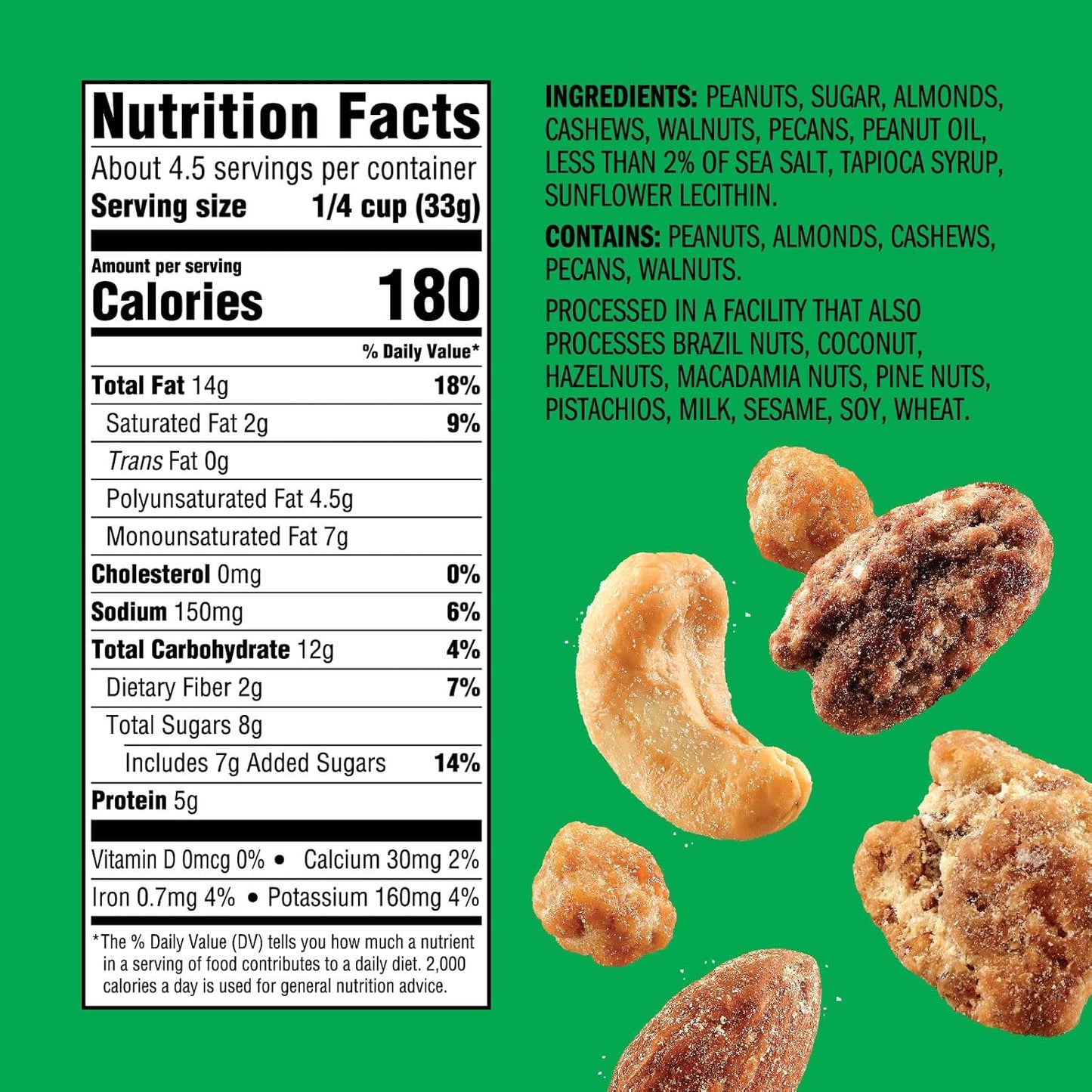 kettle-glazed coating for distinctive salty-sweet taste