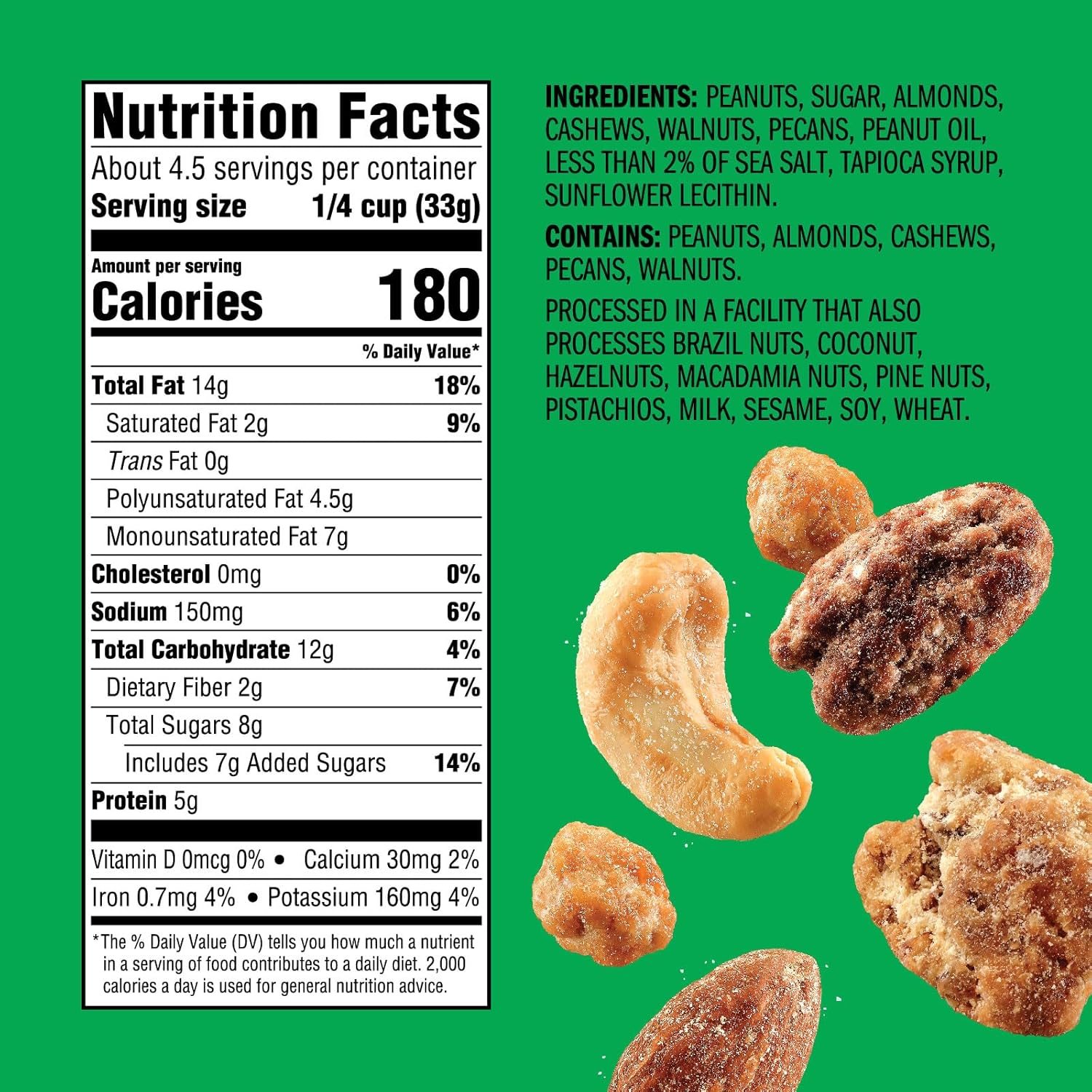 kettle-glazed coating for distinctive salty-sweet taste
