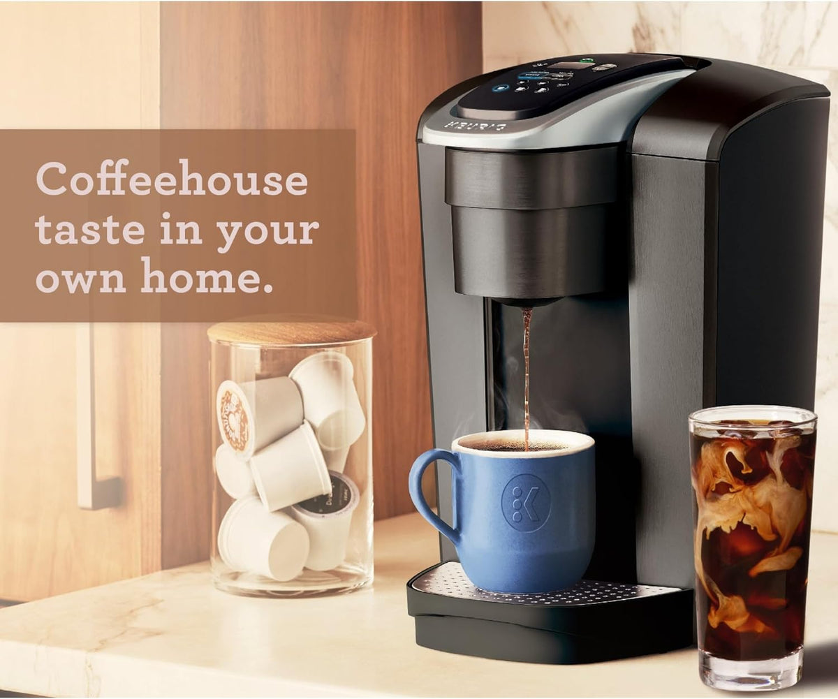 Keurig K-Elite Brushed Slate Brewer – Clutter-Free Countertop Solution for the Less-Is-More Home