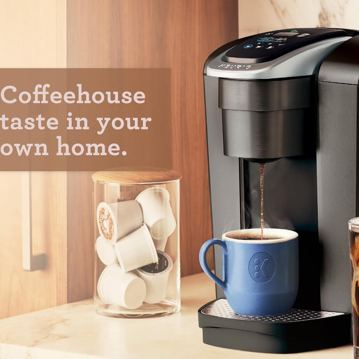 Keurig K-Elite Brushed Slate Brewer – Clutter-Free Countertop Solution for the Less-Is-More Home