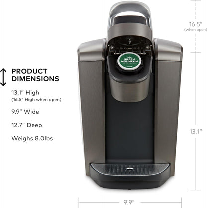 Keurig K-Elite Brushed Slate Brewer – Clutter-Free Countertop Solution for the Less-Is-More Home