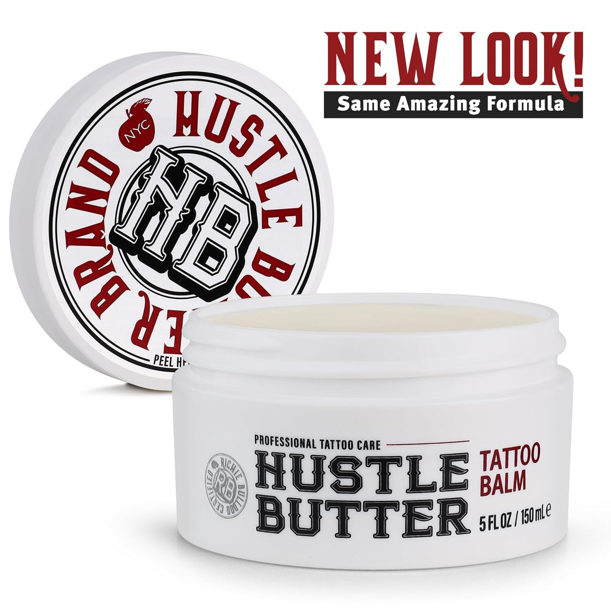 Hustle Butter Vegan Tattoo Cream 5oz – Cruelty-Free and Clean-Ingredient Formula for Allergic-Reaction-Free Tattoo Recovery