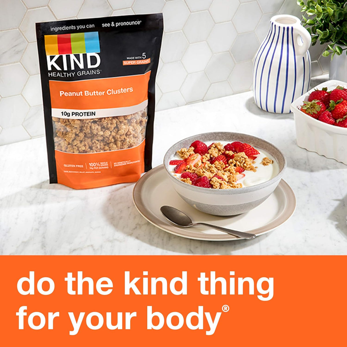 KIND Healthy Grains Peanut Butter Granola – Nutritious Travel Snack for Car Rides with Kids