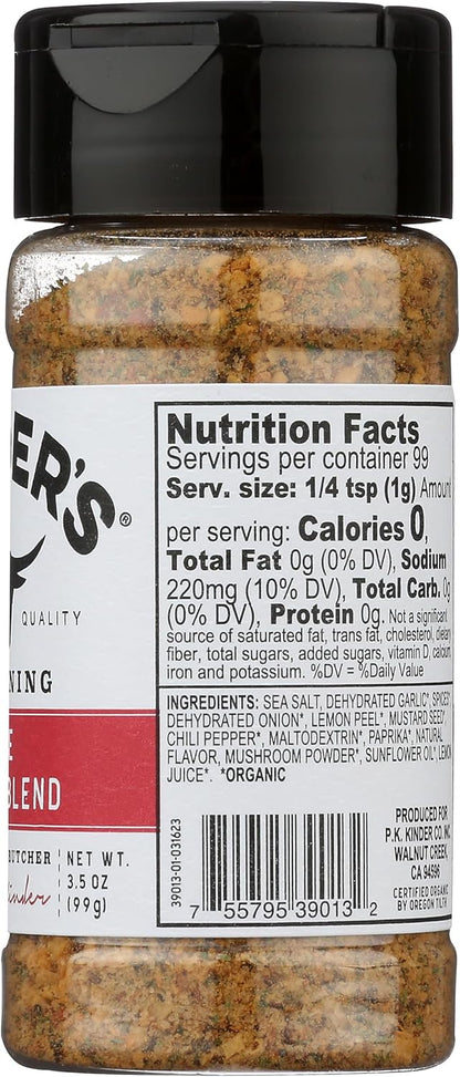 KINDERS Organic The Steak Blend Seasoning, 3.5 OZ – Vegan-Certified Steak Rub for Clean-Eating Weeknight Dinners