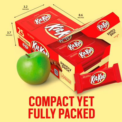 KIT KAT Milk Chocolate Wafer Snack Bars – Kosher Certified Kids Candy for School Snacks and Sports Practice, 25 Pieces
