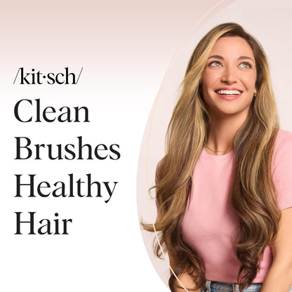 Kitsch Brush Cleaning Tool – Mindful Vanity Essential for Bedtime Beauty Routine, Stress-Free Hair Care