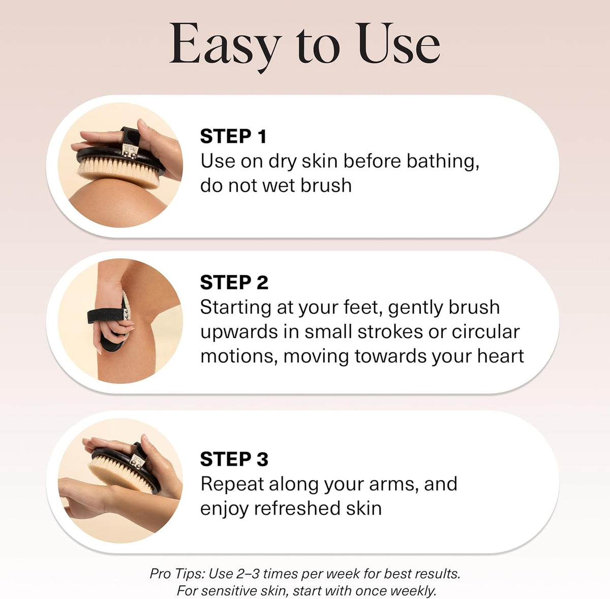 Kitsch Dry Brushing Body Brush for Lymphatic Drainage – Valentine's Day Gift for Her Skincare Routine