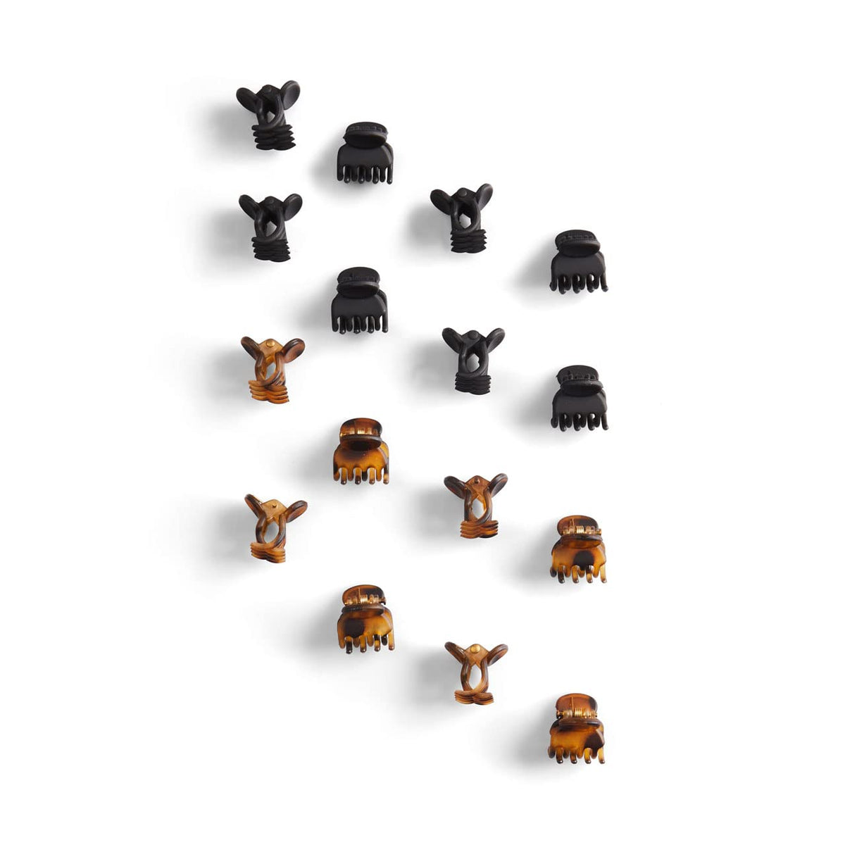 Kitsch Mini Claw Clips – Parent-Approved Hair Clips for Children's Fine Hair, Lightweight Tortoise and Black Set