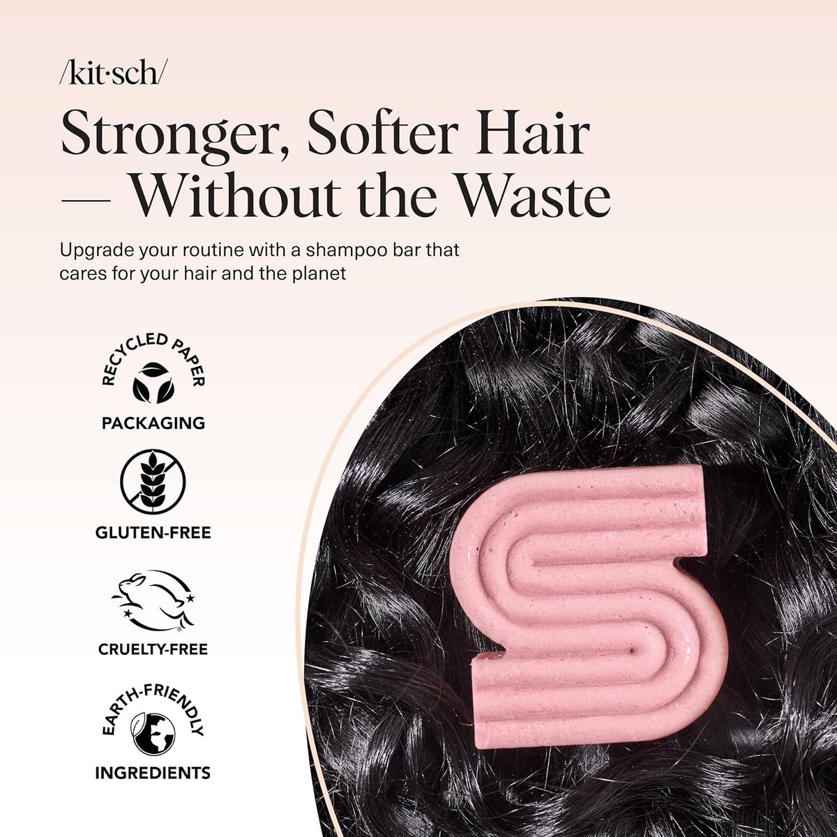 Kitsch Solid Shampoo Bar – Calming Self-Care Essential for Scalp Massage Evenings