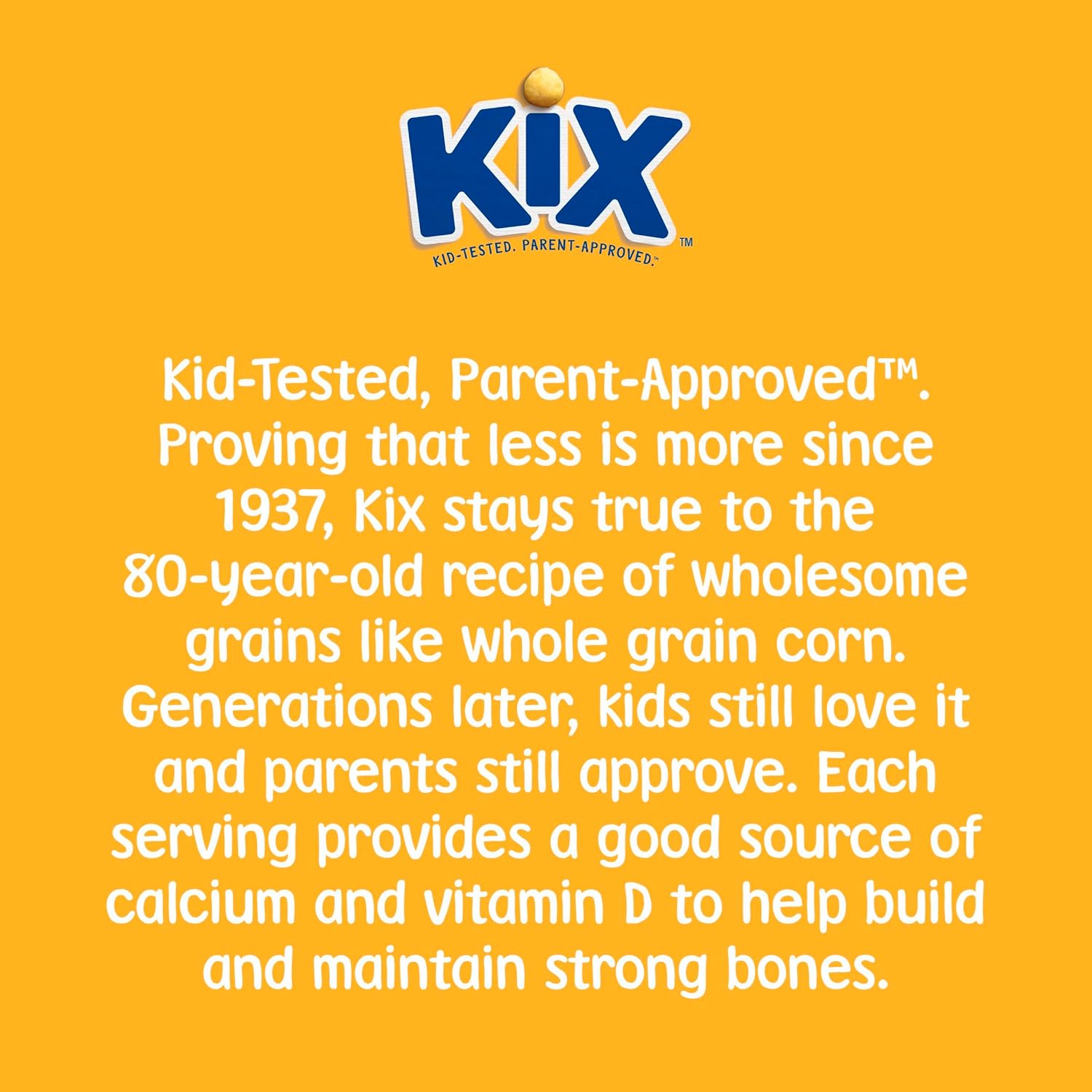 Kix Whole Grain Breakfast Cereal – Kid Tested Lunchbox Add-In for Picky Eaters, 18 oz