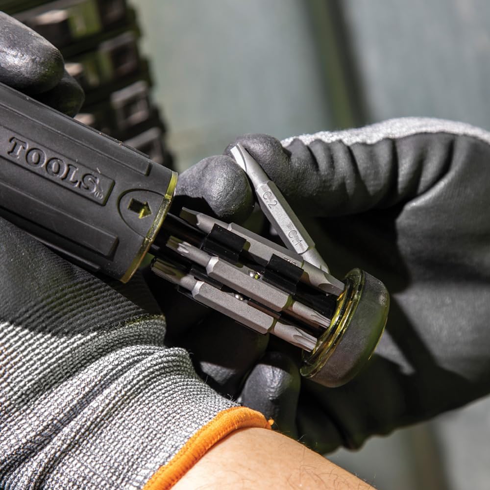 Klein Tools 32305 15-in-1 Screwdriver – Practical Gift for Electricians, Mechanics, and DIYers