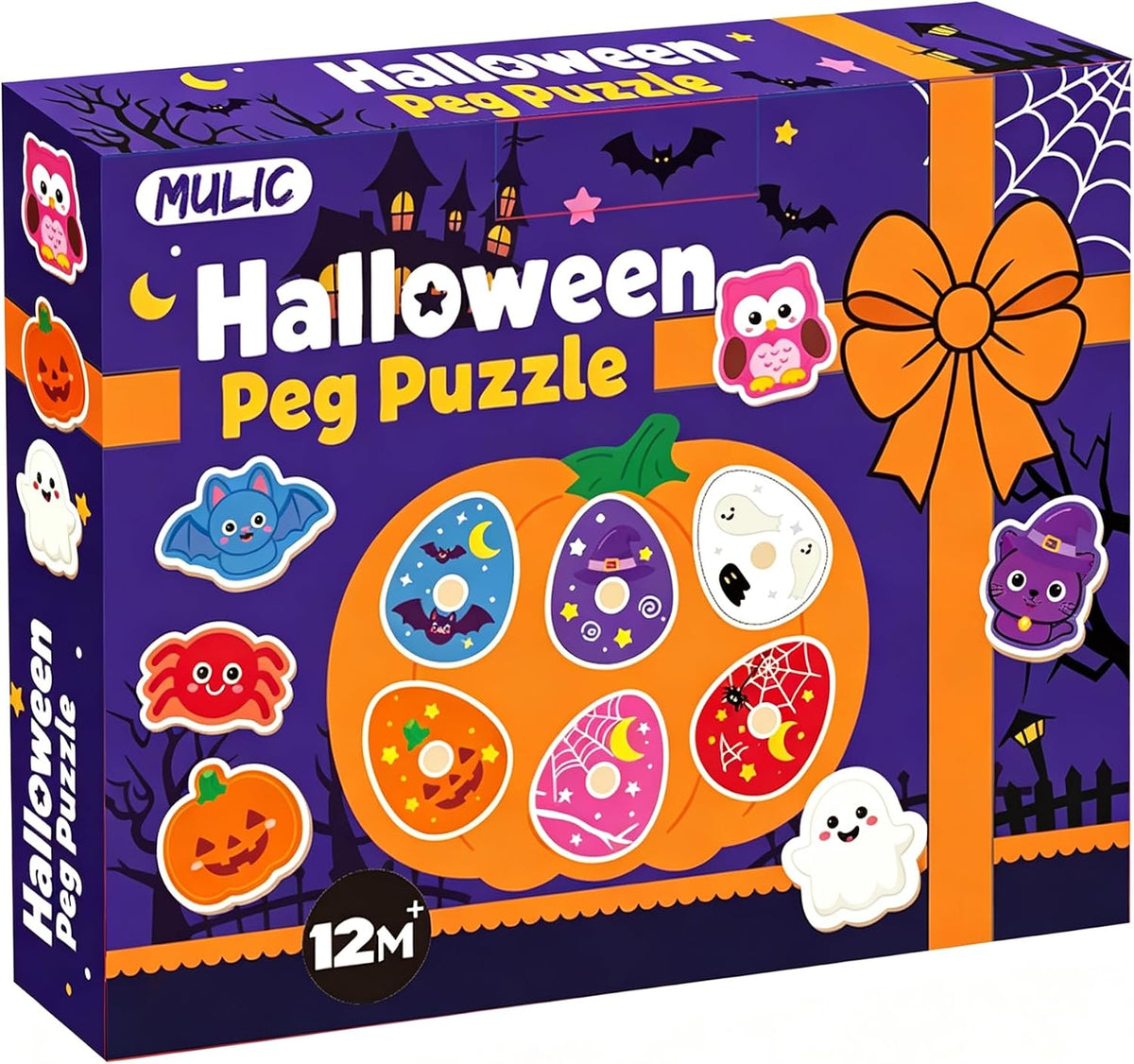 knob and pegged puzzle design with chunky wooden grips for toddler fingers